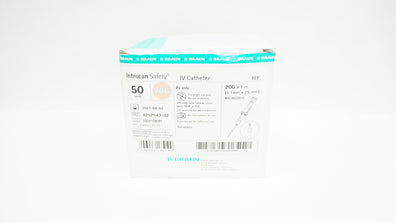 Braun 4252543-02 Introcan Safety IV Cath. 20G x 1inch 65ml - Box of 14